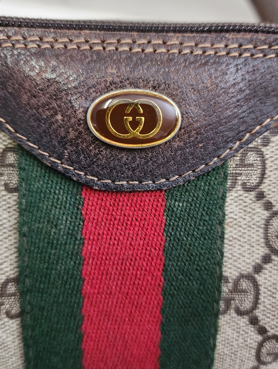 Authentic Vintage Gucci GG Supreme Ophidia Boston Bag With Digital COA